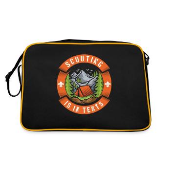 Pfadfinder Zelt Scouting Is In Tents - Retro Tasche - Schwarz/Gold - Hinten