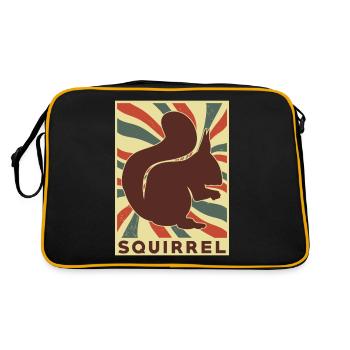 Écureuil Rétro Vintage - Sac Retro - noir/or - Dos