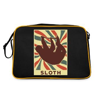 Sloth Retro Vintage - Retro Bag - black/gold - Back