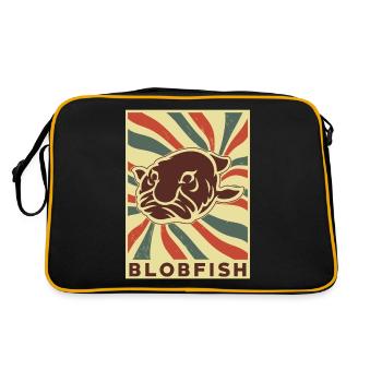 Blobfish Retro Vintage - Retro Tasche - Schwarz/Gold - Hinten