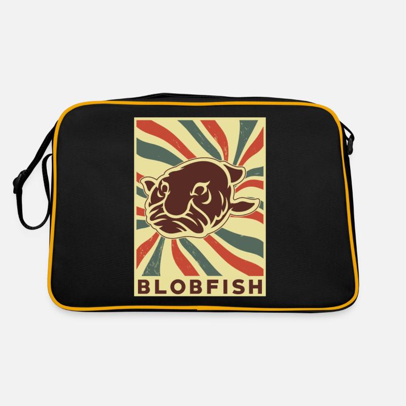 Blobfish Retro Vintage - Retro Tasche - Schwarz/Gold