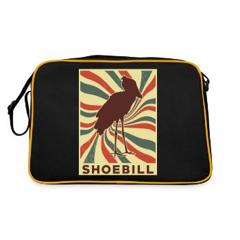 Schuhschnabel Retro Vintage - Retro Tasche - Schwarz/Gold - Hinten