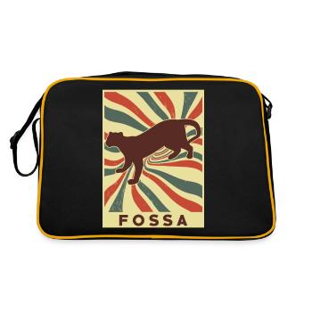 Fossa Retro Vintage - Retro Tasche - Schwarz/Gold - Hinten