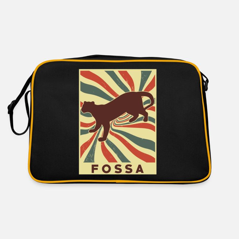 Fossa Rétro Vintage - Sac Retro - noir/or