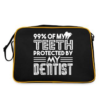 Dentist Protected By My Dentist - Retro Bag - black/gold - Back