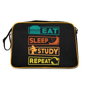 Student Study Learning Exam - Retro Bag - black/gold - Back