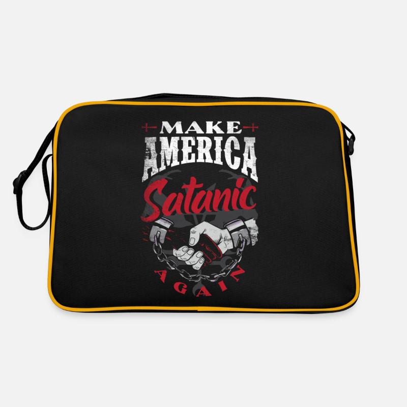 Satan Make America Satanic Again Occult Retro Tasche