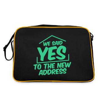 We Said Yes To The New Address 4 - Retro Tasche - Schwarz/Gold - Hinten