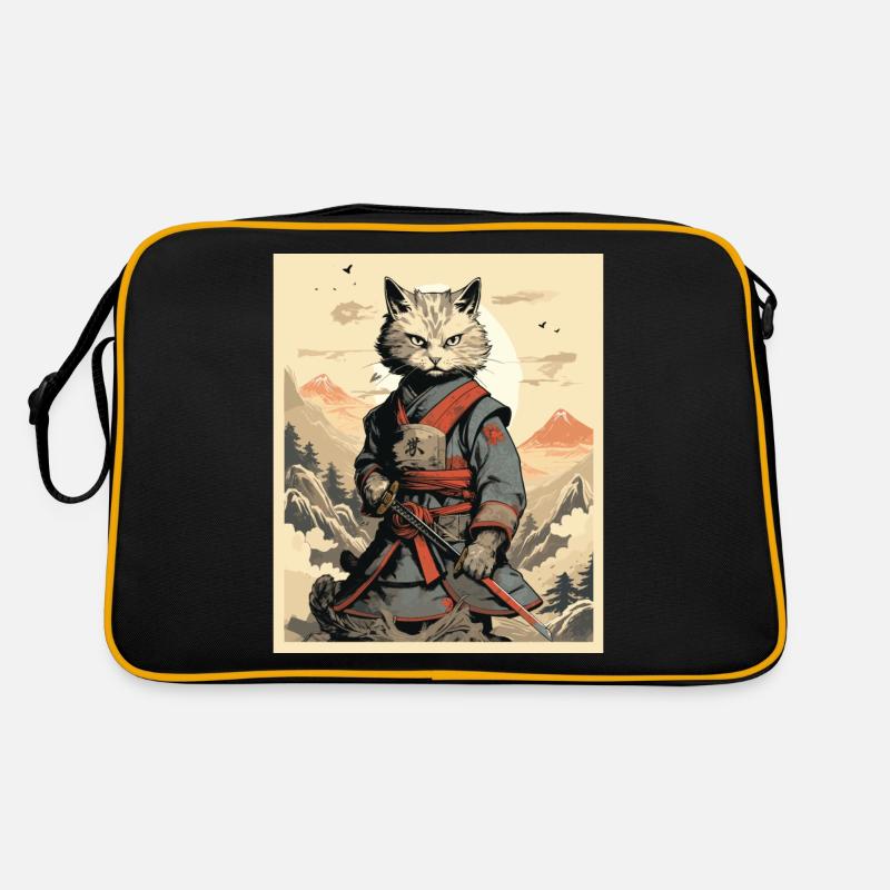 Guerrier chat japonais Sac Retro