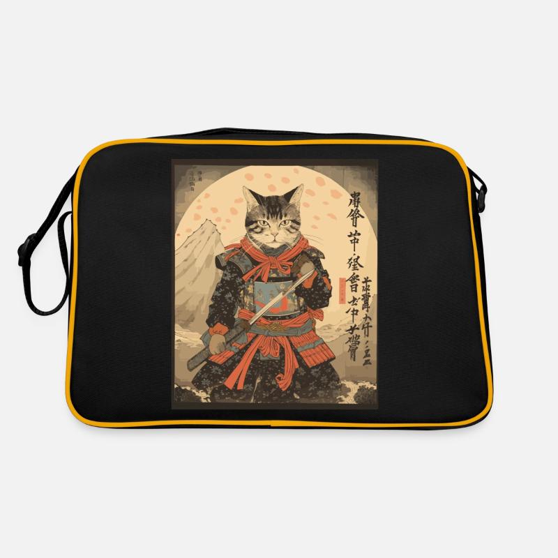 Ninja Cat Samurai Sword | Meow Warrior Retro Bag