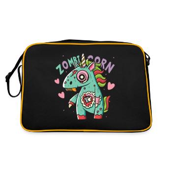 Zombiecorn Zombie Unicorn Unicorn Halloween - Retro Bag - black/gold - Back