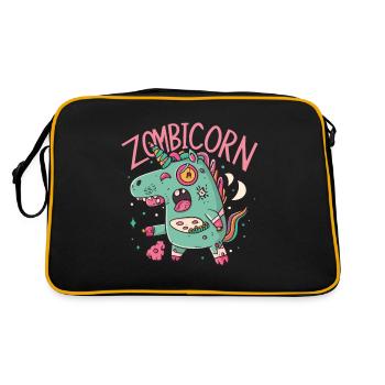 Zombiecorn Zombie Unicorn Unicorn Halloween - Retro Bag - black/gold - Back