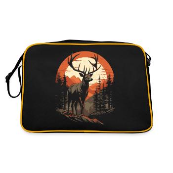 Prêt pour la saison de chasse Chasse au chevreuil pour les chasseurs - Sac Retro - noir/or - Dos