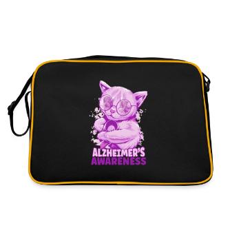 Petit chat - Sensibilisation à la maladie d’Alzheimer - Sac Retro - noir/or - Dos