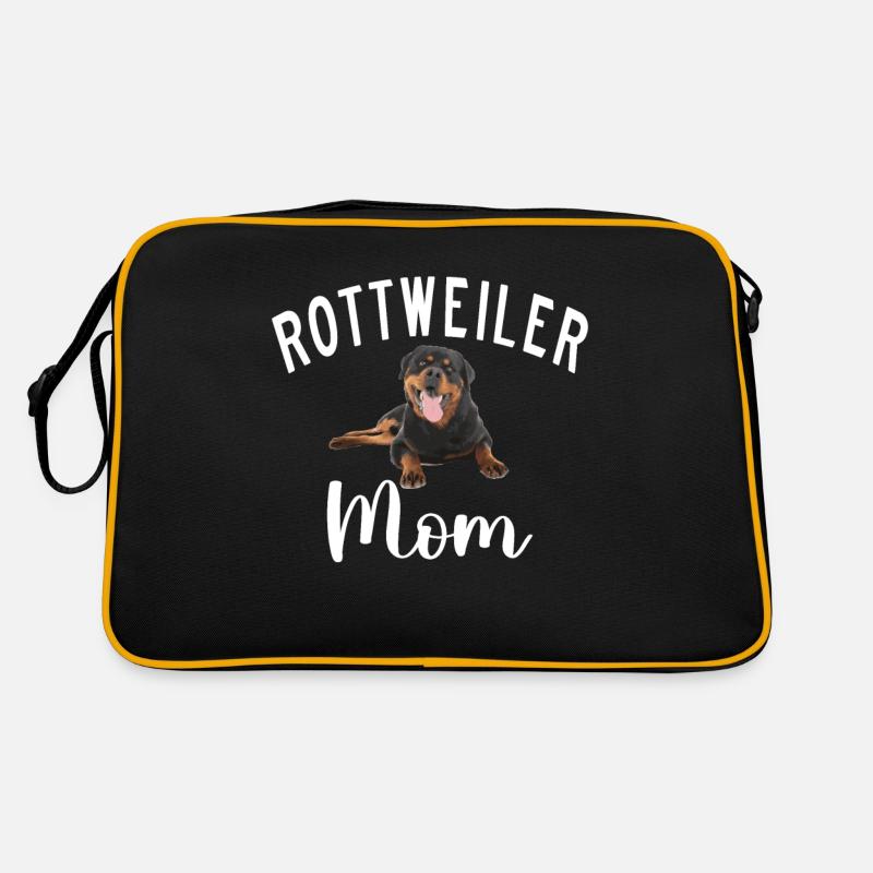 Rottweiler Gifts - Retro Tasche - Schwarz/Gold