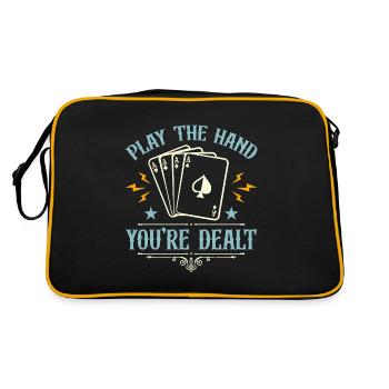Poker Dice Jouez The Hand You’re Deal Draw Poker - Sac Retro - noir/or - Dos