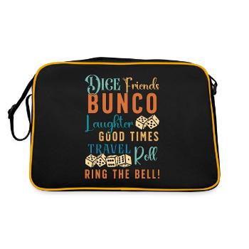Bunco Dice Amis Bunco Rire Bonne Soirée Jeu - Sac Retro - noir/or - Dos