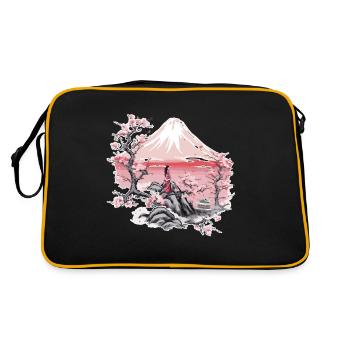 Geisha Japan Art Print - Retro Bag - black/gold - Back