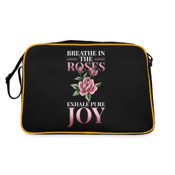 pétales de rose roses arôme de roseraie parfum de rose - Sac Retro - noir/or - Dos