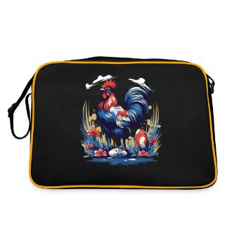 Maillot Rugby France Coq Homme Français 2023 - Sac Retro - noir/or - Dos
