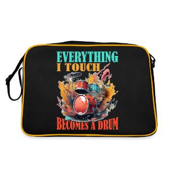 Everything I Touch Becomes A Drum 19 - Retro Bag - black/gold - Back