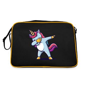 Dab Dabbing Licorne Dabbing Danse de la licorne - Sac Retro - noir/or - Dos