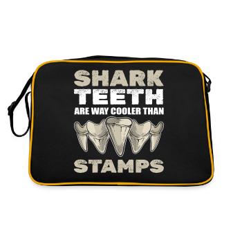 Les dents de requin sont beaucoup plus froides que les timbres - Sac Retro - noir/or - Dos