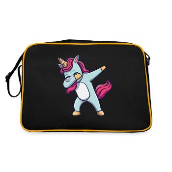 Dab Dabbing Licorne Dabbing Danse de la licorne - Sac Retro - noir/or - Dos