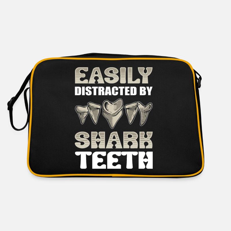 Leicht ablenkbar durch Haifischzähne Tooth Retro Tasche