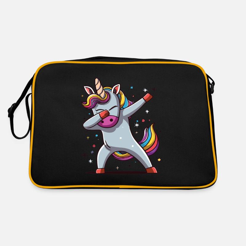 Dab Dabbing Unicorn Dabbendes Einhorn Tanz Retro Tasche