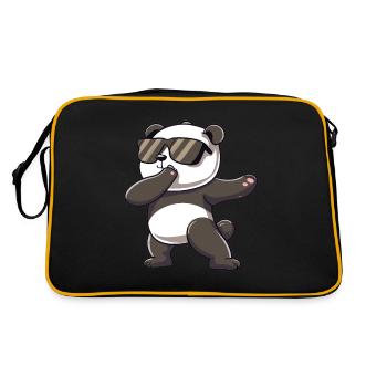 Panda Dabbing Panda Pandas Panda Baby - Retro Bag - black/gold - Back