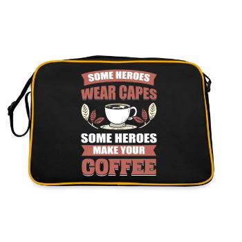 Certains héros portent des capes Certains héros font - Sac Retro - noir/or - Dos