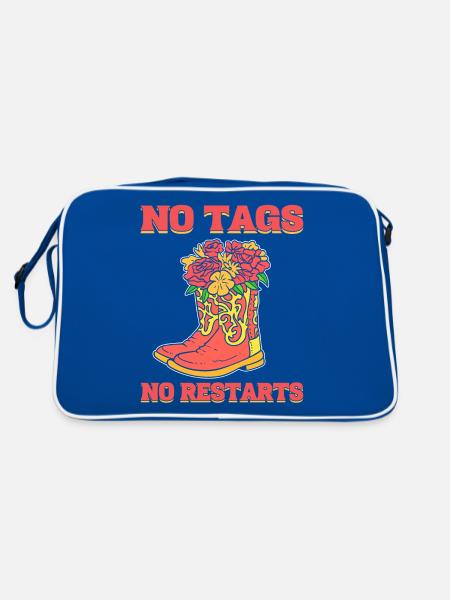 No Tags No Restarts Line Dance Line Dancing - Retro Bag - blue/white - Back