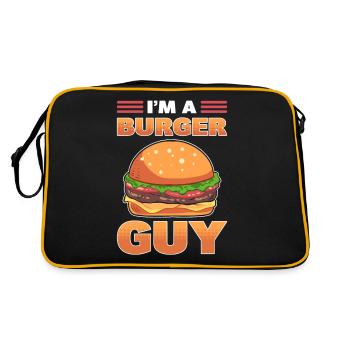 Je suis un hamburger de type burger - Sac Retro - noir/or - Dos