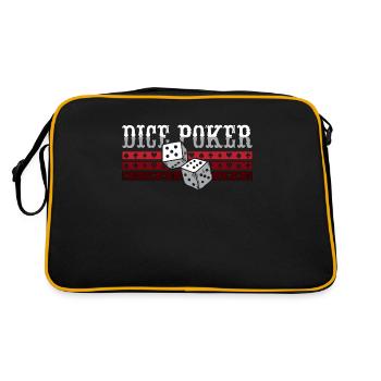 Dés Poker Gambler Poker Game Jeu de cartes de jeu - Sac Retro - noir/or - Dos