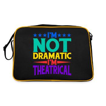 Je ne suis pas dramatique, je suis théâtral 20 - Sac Retro - noir/or - Dos