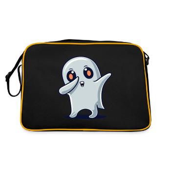 Ghost Dabbing Halloween Dabbing Dab Ghost - Sac Retro - noir/or - Dos
