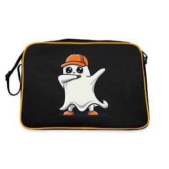 Ghost Dabbing Halloween Dabbing Dab Ghost - Sac Retro - noir/or - Dos