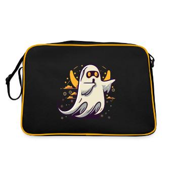 Ghost Dabbing Halloween Dabbing Dab Ghost - Retro Bag - black/gold - Back