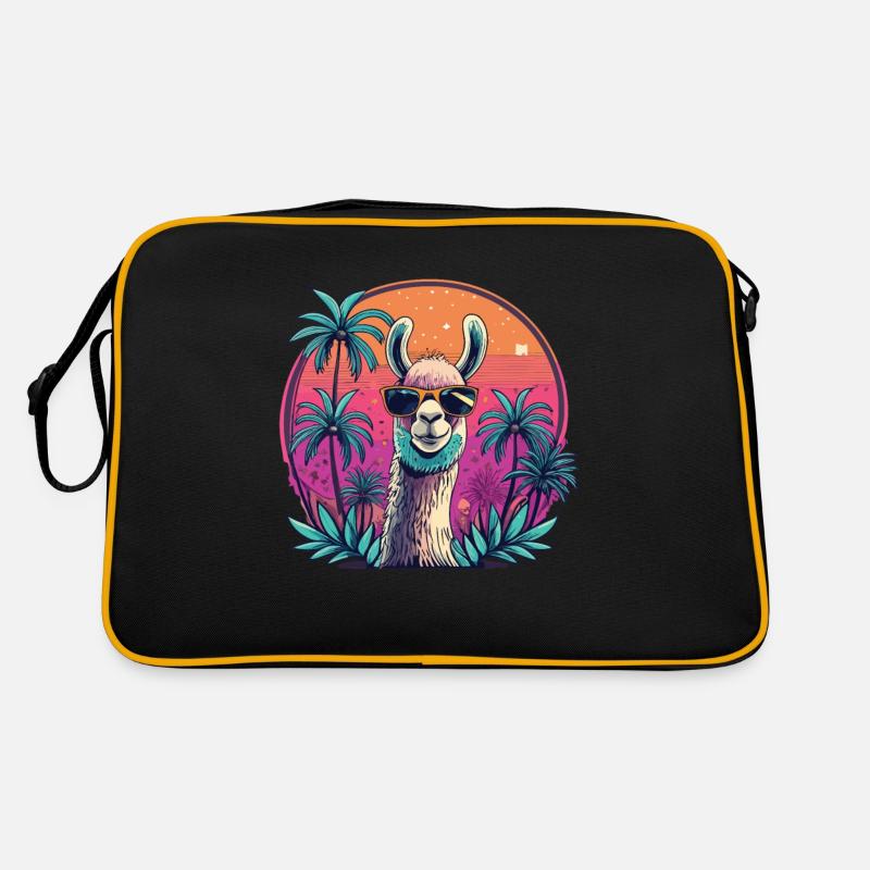 Alpaca Retro Sunset Alpaca Sunglasses Alpacas Retro Bag