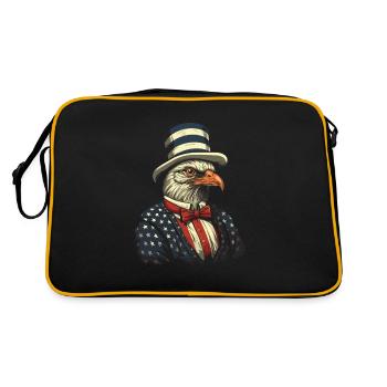 Thanksgiving American Pilgrim Turkey - Retro Bag - black/gold - Back