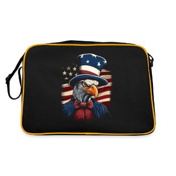 Thanksgiving American Pilgrim Turkey - Retro Bag - black/gold - Back