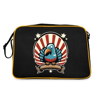 Patriotic USA Turquie Thanksgiving - Sac Retro - noir/or - Dos