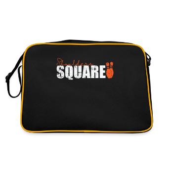 Shoulders Square Bowling - Retro Tasche - Schwarz/Gold - Hinten