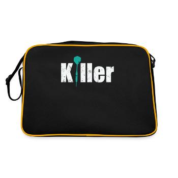 Killer Darts Wurf - Retro Tasche - Schwarz/Gold - Hinten