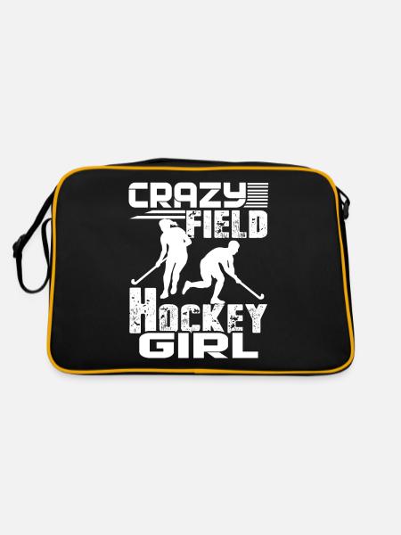 Field Hockey Crazy Field Hockey Girl - Retro Bag - black/gold - Back