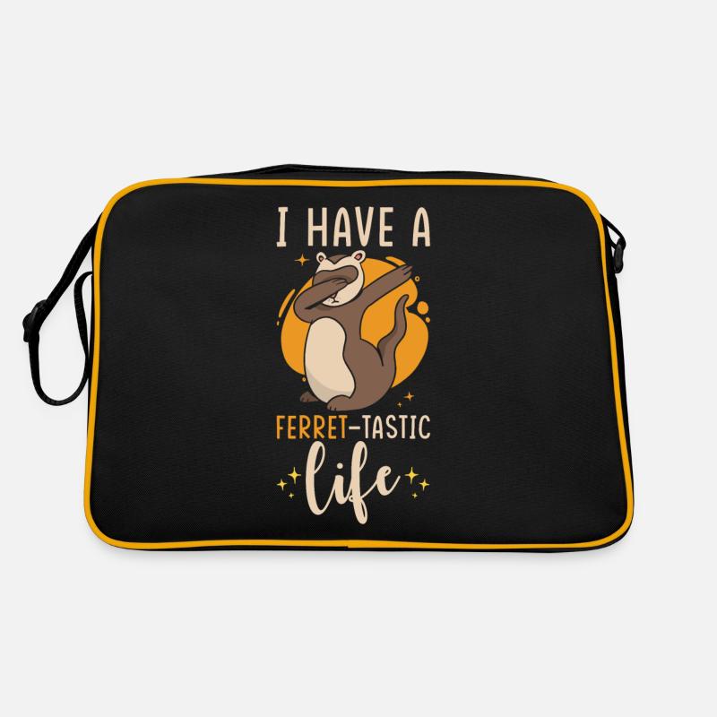 Frettchen Geschenk für Frettchen Besitzer Retro Tasche