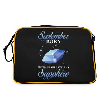 Birthstone September Sapphire - Retro Bag - black/gold - Back