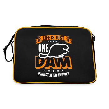 Beaver Dam Life Is Just One Dam Project Rodents - Retro Bag - black/gold - Back