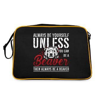 Beaver Dam Always Be Yourself Unless Zoo Animals - Retro Bag - black/gold - Back
